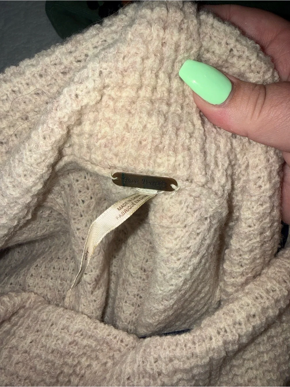 Free People Sidewinder Waffle Knit Sweater